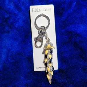 Rhinestone key chain fox